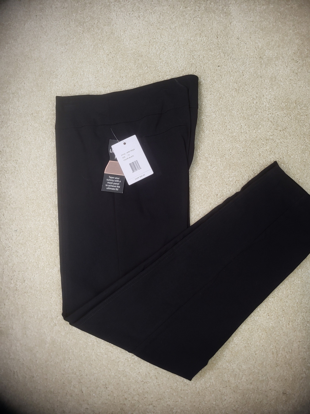 Women's Black Straight-Leg Ponte Pants